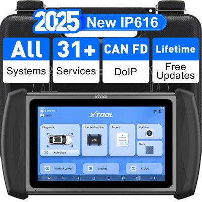 XTOOL IP616 V2.0 OBD2 Scanner FCA ALL System Car Diagnostic Tool Key Programmer 
