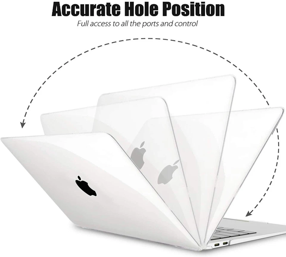 Футляр Misiso MacBook Air 13 2020 2019 2018 выпуск A2179 A1932, кристально прозрачный - Изображение 3 из 4
