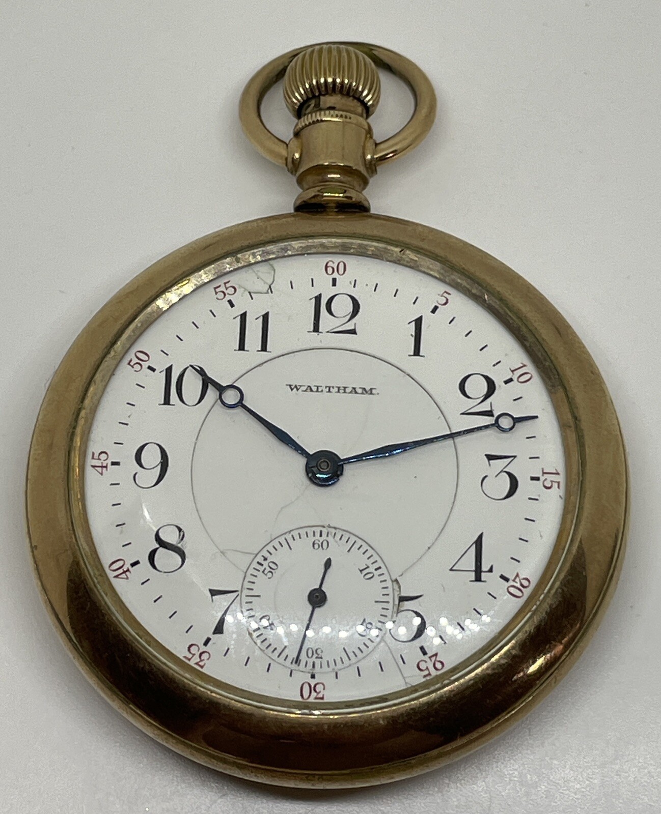WALTHAM ROYAL POCKET WATCH 16s 1915 17 Jewels Swing Hinge Case Runs