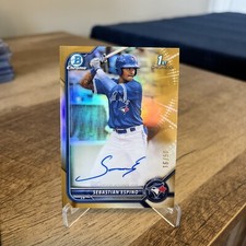2022 Sebastian Espino 1st Bowman Chrome True Gold Refractor Auto /50 RC