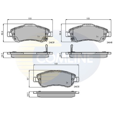 For Ford Galaxy MK3 2.2 TDCi Genuine Comline Front Brake Disc Pads Set For Ford Galaxy MK3 2.2 TDCi Genuine Comline Front Brake Disc Pads Set