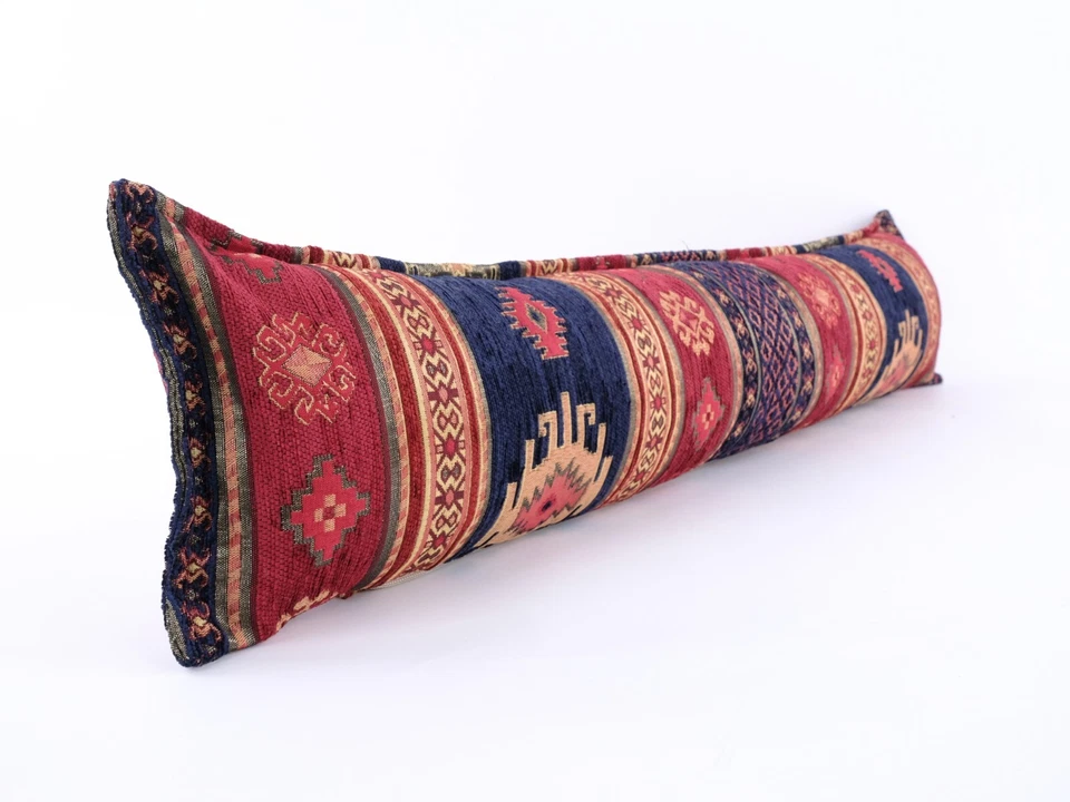 Long Pillow For Bed, Extra Long Pillow, Lumbar Throw Pillow, Boho Pillow For Bed - Image 4 of 4