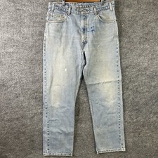 Vintage Levi  s Jeans 505 Mens 36/30 Regular Fit Straight Leg Red Tab Stained