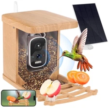 Smart Bird Feeder House w/Camera, Solar, AI Identify, Bird Watching Feeder NIB