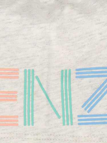 KENZO KIDS GIRL'S SIZE 4 LOGO SWEAT SHORTS GRAY COTTON DRAWSTRING - Picture 5 of 8