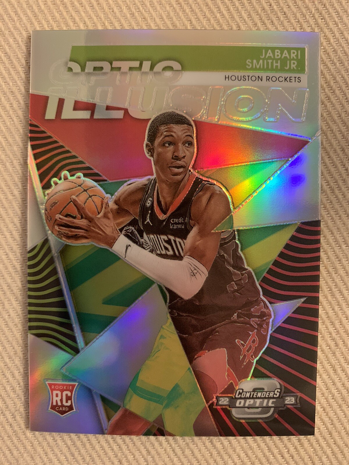 2022-23 Contenders Optic Silver Prizm Optic Illusion Rookie RC Jabari Smith Jr