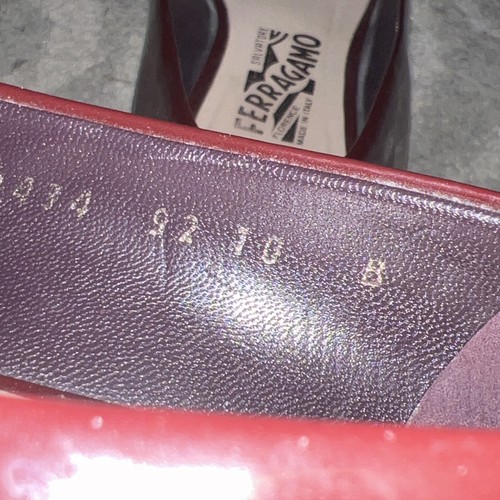 Salvatore Ferragamo Women's Shoes plum burgundy low wedge sz 10 - Picture 7 of 11