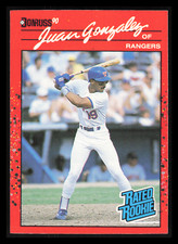 1990 Donruss - Rated Rookie #33 Juan González (RC)