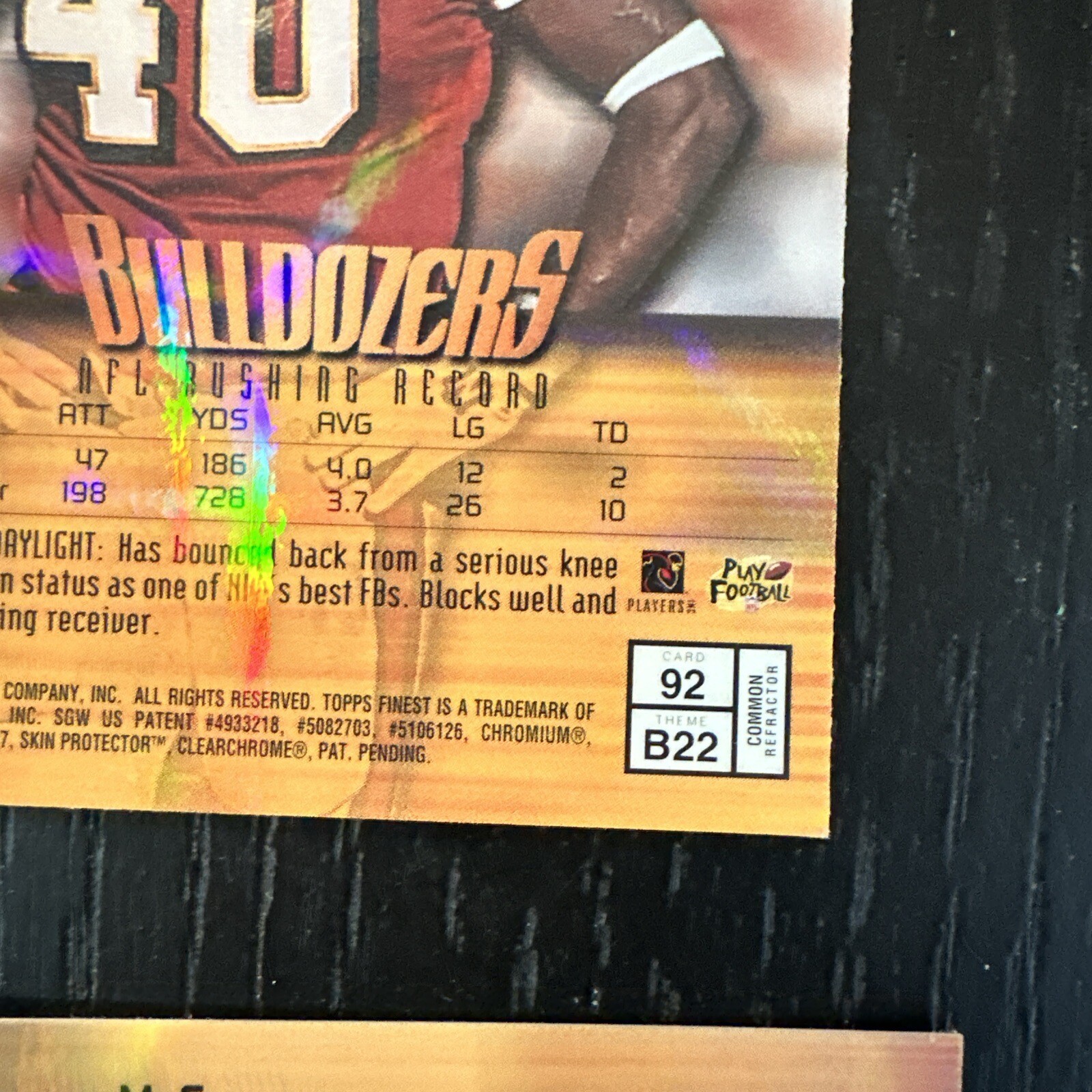 lot of 6 1997 Finest Refractor Bettis/ McElroy/ Slade/ Floyd/ Donald