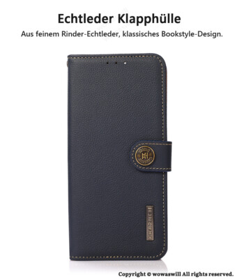 Echt Leder Flip Wallet Case Magnetische Hülle Standing Cover Tasche für iPhone