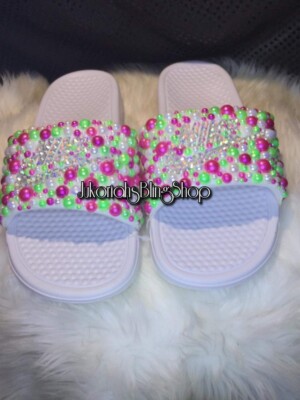 Bling Nike Slides
