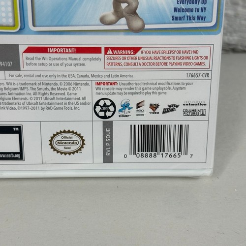 The Smurfs Dance Party (Nintendo Wii, 2011) NEW Factory Sealed - Picture 3 of 7