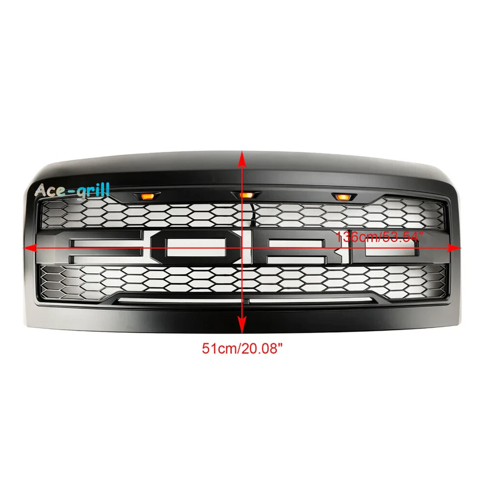 Grill for 2008-2010 Ford F250 F350 Super Duty Front Bumper Grille Mesh W/Letters - Image 2 of 4