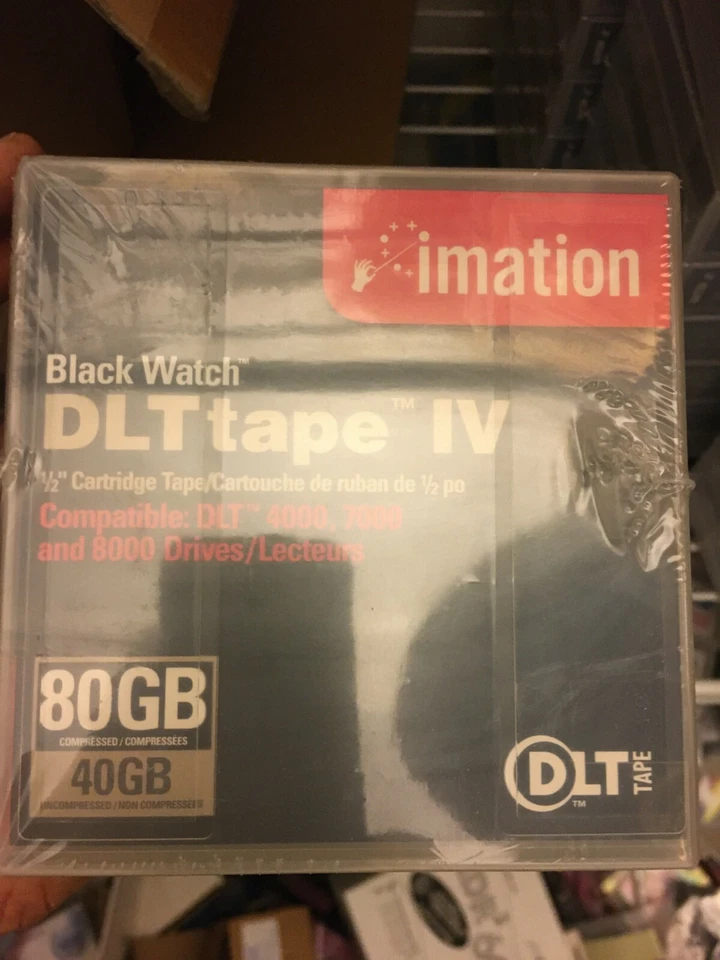 21 NEW Imation DLT tape IV black watch 80GB/40GB,  data tape cartridges 42337  - Image 2 of 4