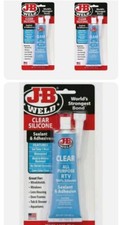 3 pack JB Weld 31310 Clear RTV Acetoxy Silicone Sealant - 3 Oz.