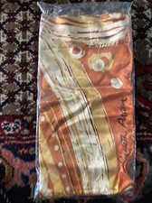 Vintage Elizabeth Arden Floral Abstract Burnt Orange Yellow Scarf New in package