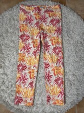 J. McLAUGHLIN Womens Pull On Pants Stretch Tropical Print Lightweight Size 14