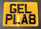 Premium Motorcyle Motorbike Novelty 3D Gel 7x5" Show Number Plate -2 Rows