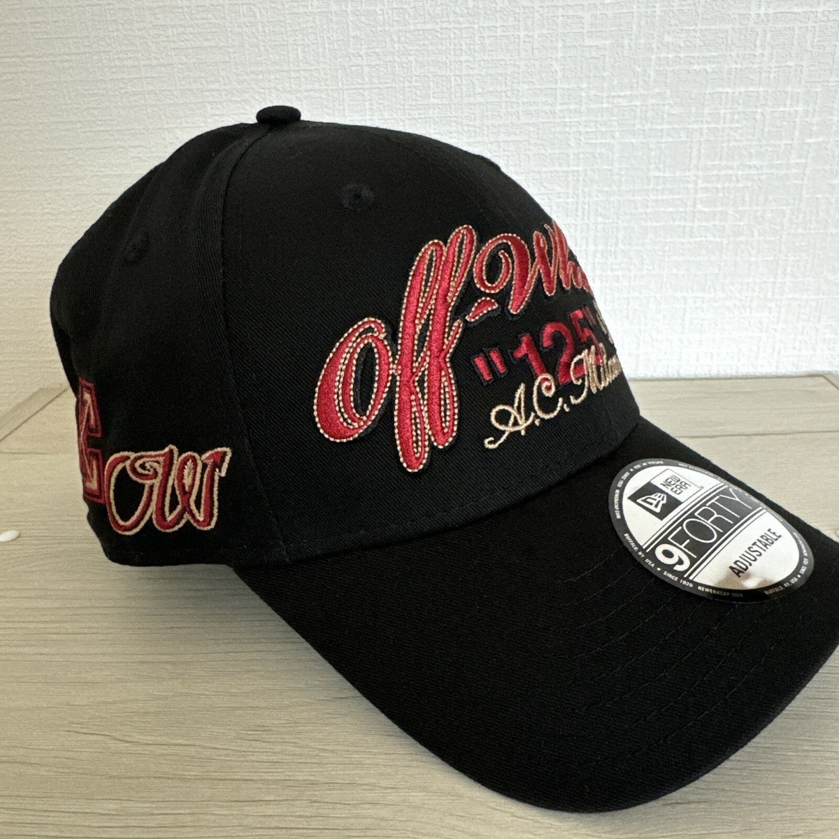 New Era + Off-White + AC Milan 9FORTY Cap 'Black' – Limited New Era + Off-White + AC Milan 9FORTY Cap 'Black' – Limited