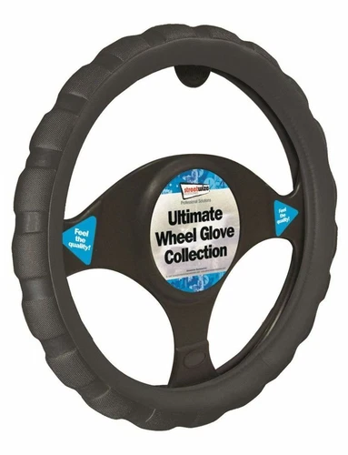 Volvo C30 Black Chunky Sports Grip Steering Wheel Cover Glove 37cm