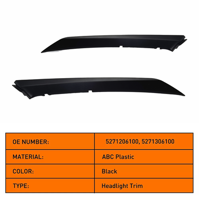Front Headlight Black Eyelid Molding Trim Set Fit 2018-2022 Toyota