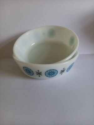 Pyrex Schale Winter Star x2 blau weiß 6 Zoll 16 cm