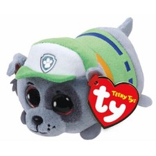 ROCKY Paw Patrol Ty Beanie Boos Teeny 4" Stackable Plush Animal Toy