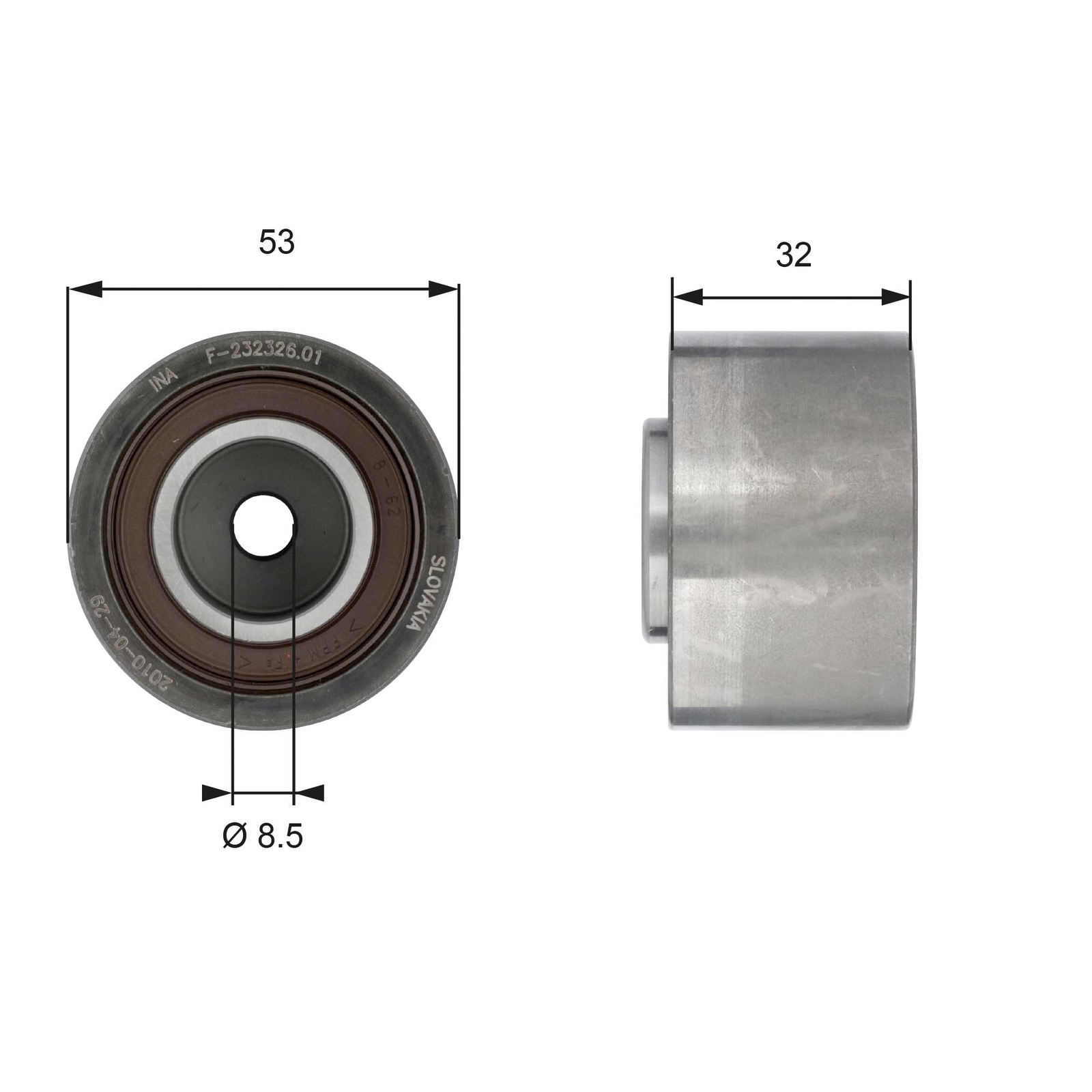 GATES T42179 Deflection/Guide Pulley, timing belt for VOLVO