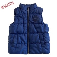 Tommy Bahama Baby Boys Size 24M Puffer Vest Jacket Navy Blue with Logo Patch