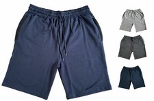 Mens Plus Size Big Plain Fleece Drawstring Tie Shorts Sizes 3XL to 5XL