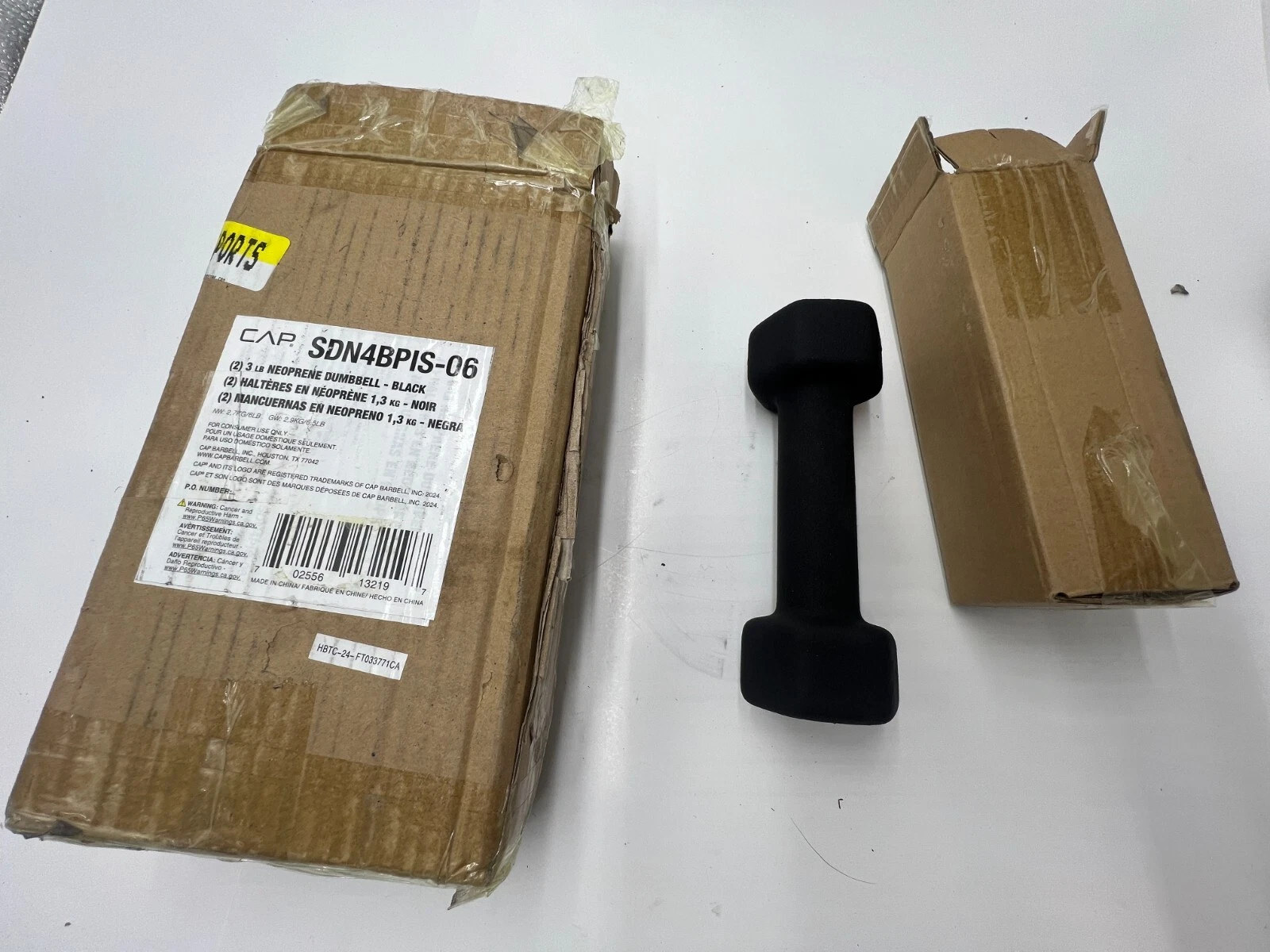 CAP Barbell ‎SDN4BPIS-06 Pair of Non-Slip Neoprene Dumbbell Weights, Black
