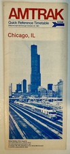 Amtrak Railroad Train 1981 Chicago IL Schedule Timetable Vintage Brochure