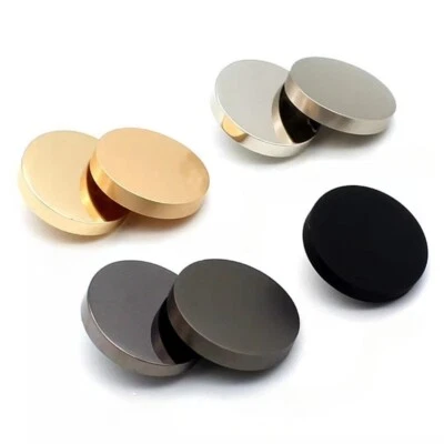 4pcs Metall Flach Knöpfe Rund Mit Schaft Solid Zubehör für Hose Jacke 15mm - Bild 1 von 4