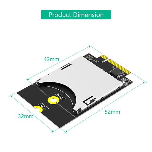 Nuova versione scheda SD a NGFF chiave B adattatore supporto bus USB (non per bus SATA) - Foto 5 di 7