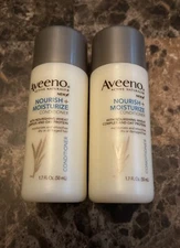 AVEENO Active Naturals Nourish + Moisturize Conditioner 1.7 Fl Oz HTF Lot Of 2
