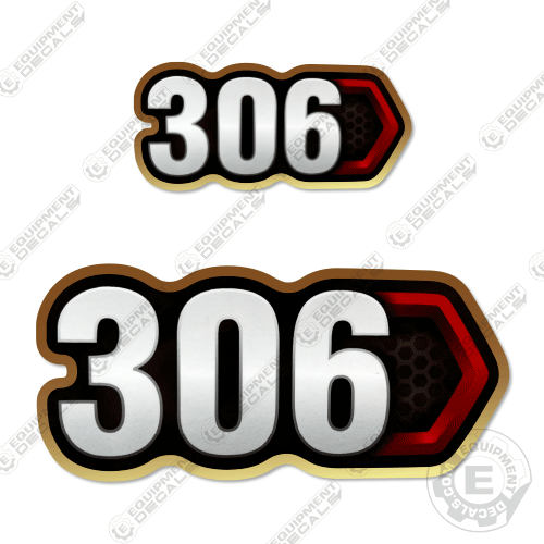 Fits Caterpillar 306 Number Decals Excavator - 7 YEAR OUTDOOR 3M VINYL ...