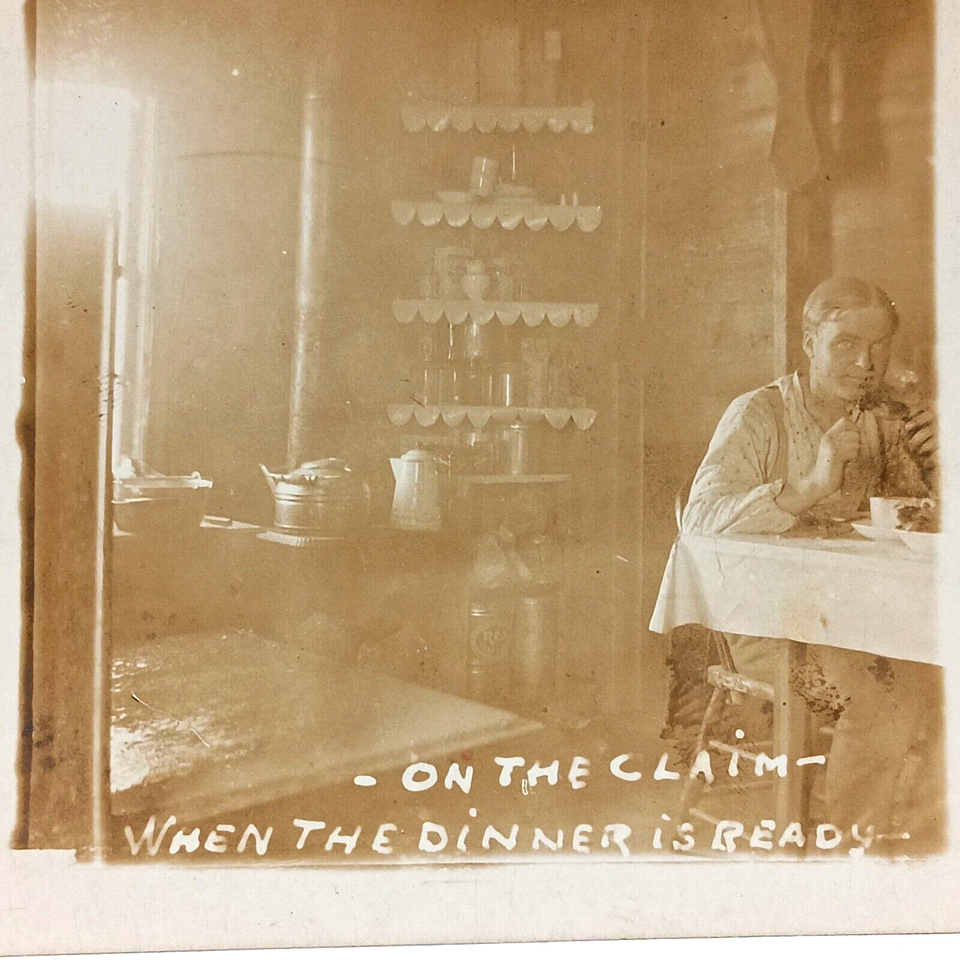 Homestead "ON THE CLAIM" 1909 Dallas South Dakota Gregory County RPPC