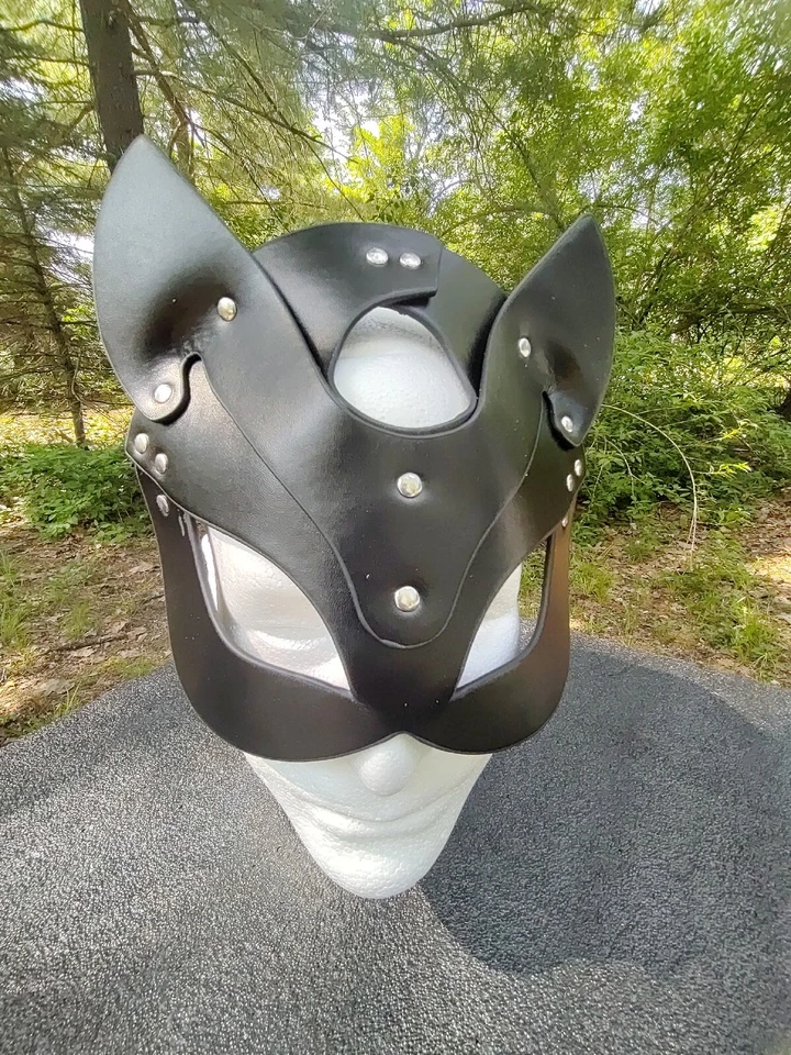 Sexy Zorro Gato Mujer Máscara Imitación Cuero Sub Dom Maestro Esclavo Foxy Mascota Juego Gatito!! Foto 3 de 4