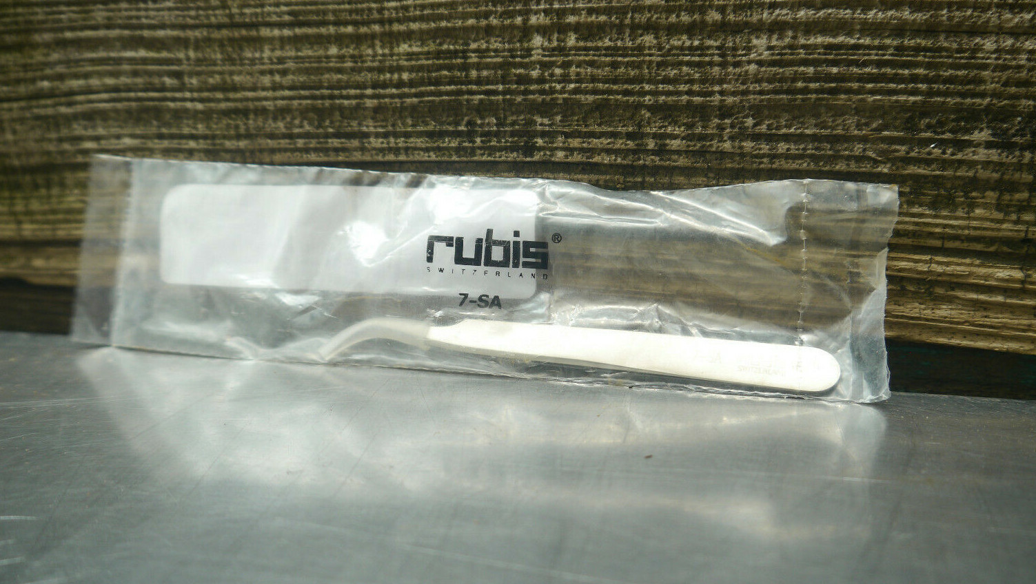 *NEW* RubisTech 7-SA Stainless Steel Curved Ultra Fine Point Tweezers Rubis Tech