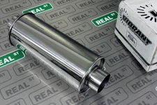 Vibrant StreetPower Round Muffler (19" Long) 3" Inlet / Outlet (Center-Center)