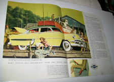 1954 Chevy Bel Air Dealer-mag Centerfold Car Ad - At The Boatyard