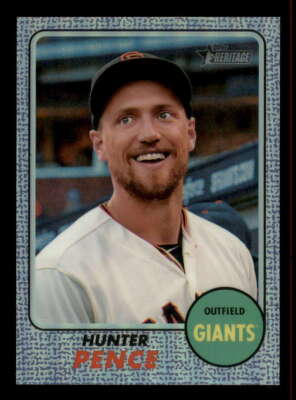 2017 Topps Heritage Chrome Refractor #439 Hunter Pence Giants z