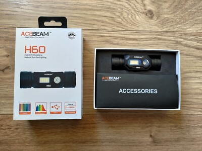 Acebeam H60  Headlamp 18650 CRI 97 SunLike Led Osram