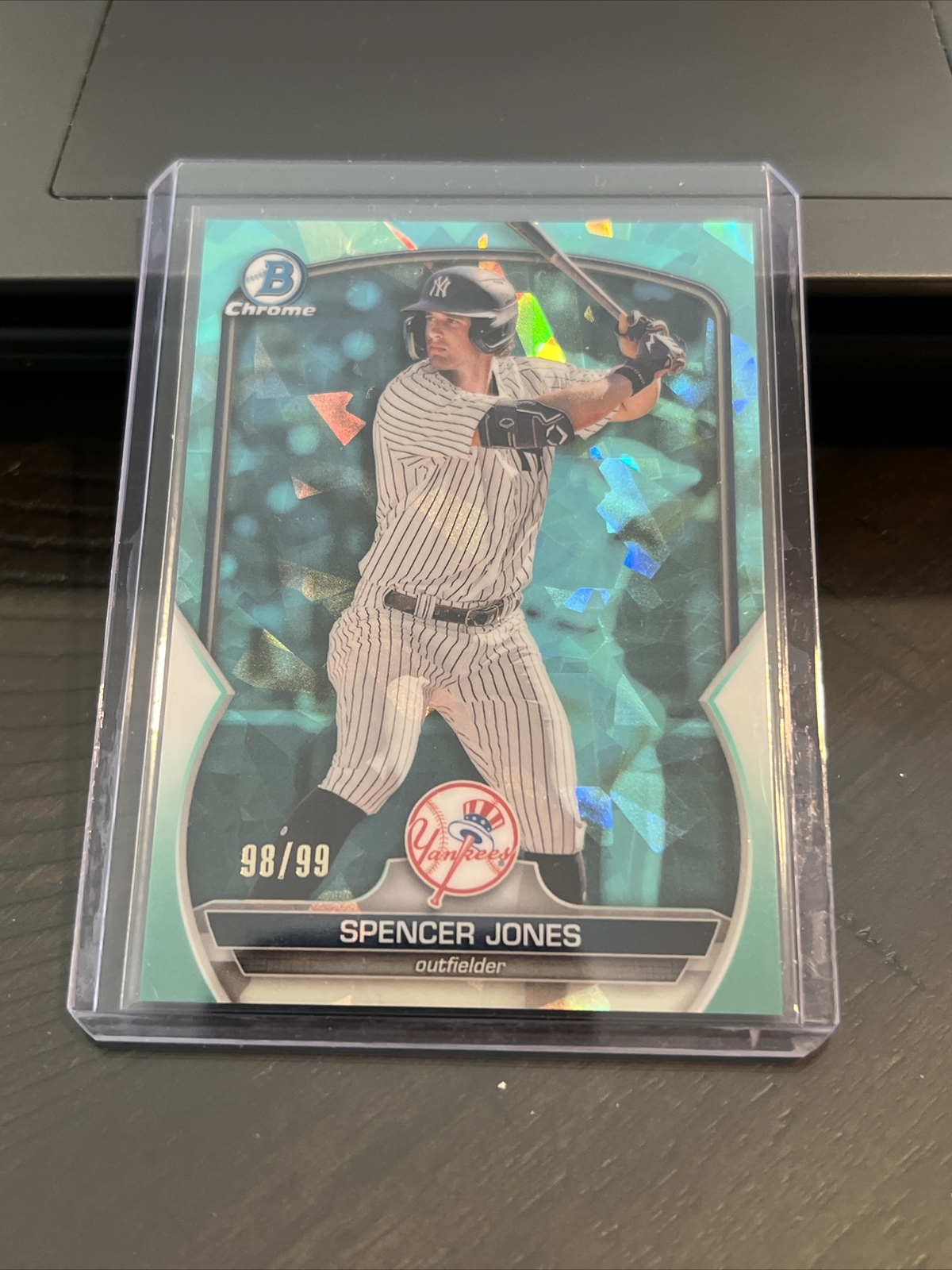 2023 Bowman Chrome Sapphire Spencer Jones Aqua Refractor /99 YANKEES #BCP-178