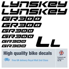Decalcomanie bici Lynskey GR300 con protezione bici gratuita (confezione da 25) consegna gratuita