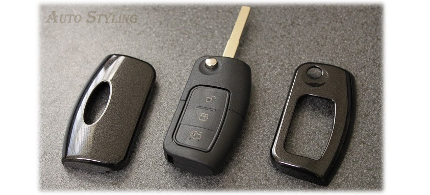 Black Flip Key Cover Case For Ford Remote Fob - Protector Hull For 2 & 3 Button Remotes 8 thumbnail image