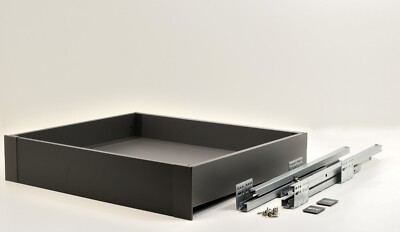 Cajón Interior Para Cocina - Completo, De Metal, Color Anthracita - Marca AMIX, Fácil De Instalar