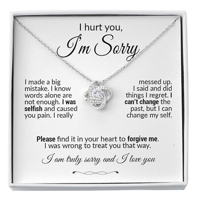 Forgive me Necklace, Apology Jewelry, Sorry Gift Wife, Sorry Gift Girlfriend