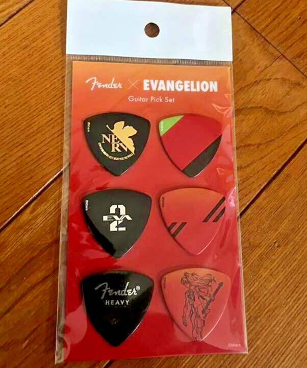 NEW Fender × Evangelion Asuka Guitar Pick Set