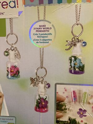 Make It Real Jewelry Collection Fairy World Terrarium Pendants